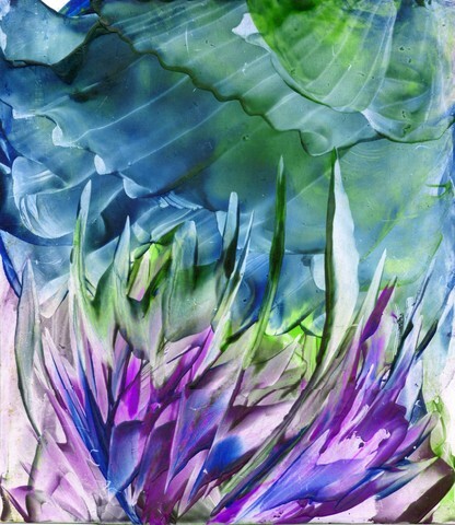 Abstract Underwater Flower Impression